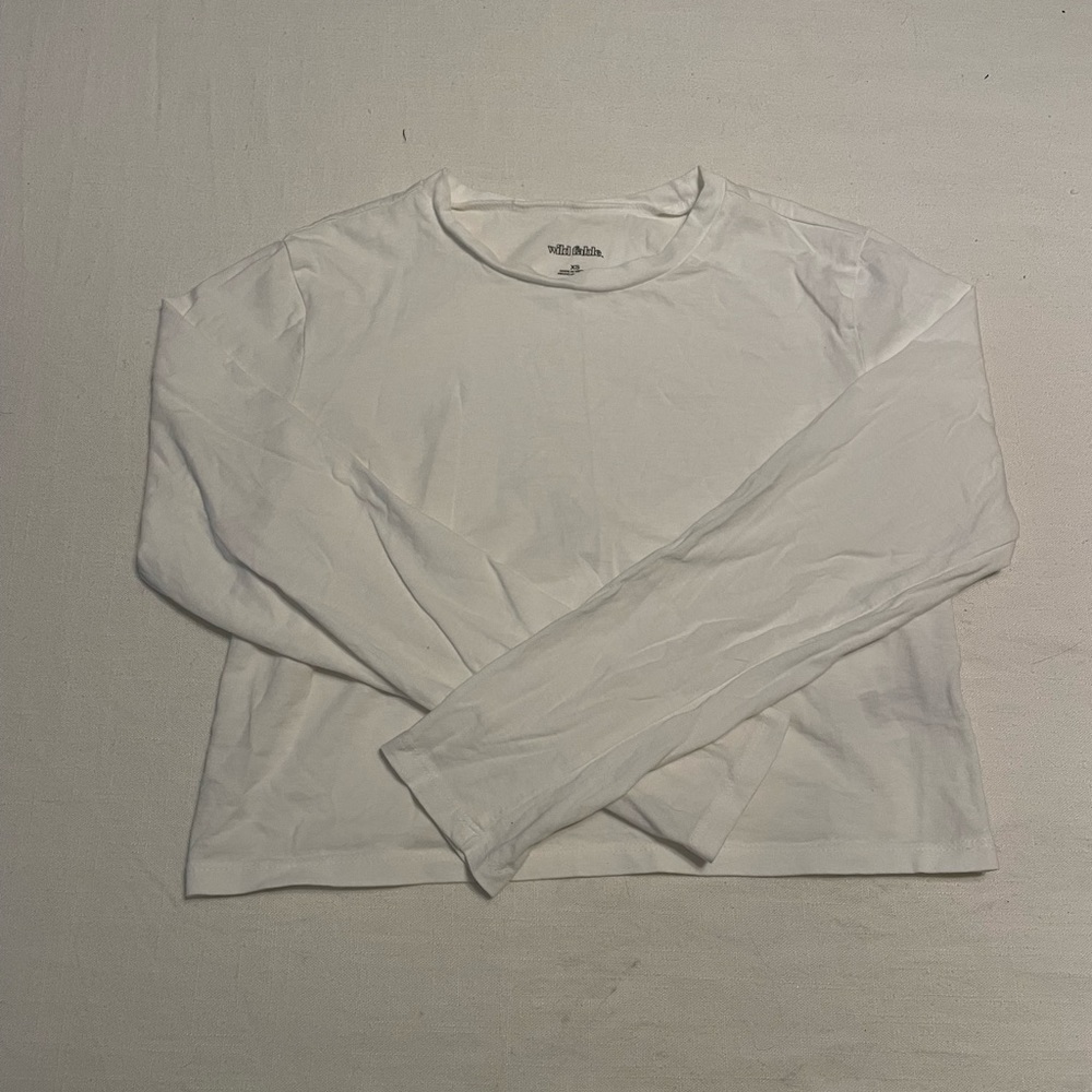 Wild Fable cropped white long sleeve size XS